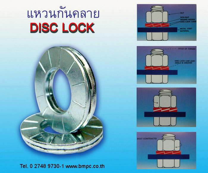 Disclock washer, Wedge lock washer, แหวนคู่กันคลาย, Anti vibration washer, Safety washer